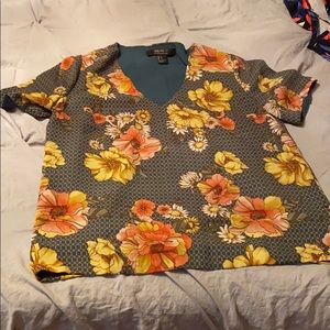 Dressy shirt with flowers from forever21